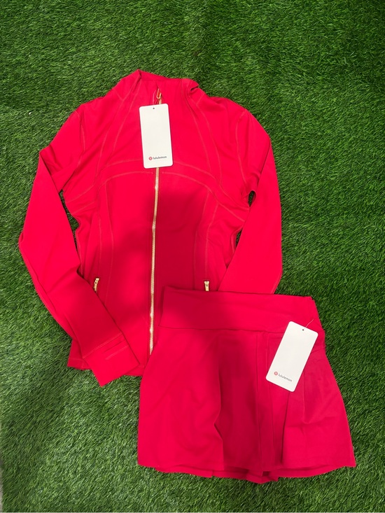 lululemon athletica Dresses & Skirts - lululemon athletica Red Zip Jacket and Skirt Set